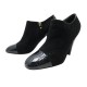 CHAUSSURES BOTTINES LOUIS VUITTON MIA ANKLE BOOTS 38.5 CUIR VERNIS & DAIM 1100€