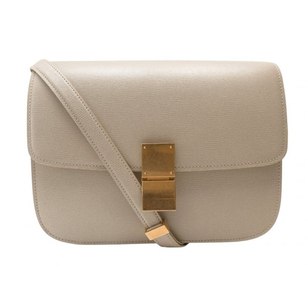 NEUF SAC A MAIN CELINE CLASSIC MEDIUM CUIR BEIGE 189173 BANDOULIERE BAG 3000€