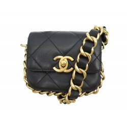 NEUF SAC A MAIN CHANEL CHAIN AROUND AS2833 BANDOULIERE NOIR MINI FLAP BAG 4500€