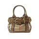 SAC A MAIN BURBERRY BEATON SMALL EN CUIR MARRON & TARTAN CAMEL CHECK BAG 1715€