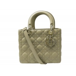 NEUF SAC A MAIN CHRISTIAN DIOR LADY MEDIUM EN CUIR VERT M0565ONGE HANDBAG 5900€