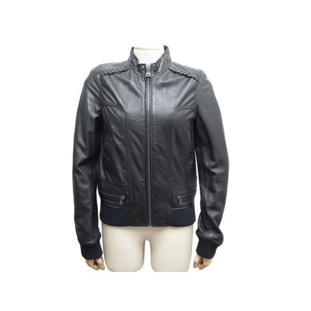 NEUF - MANTEAU BLOUSON DOLCE & GABBANA 38 M CUIR AGNEAU VESTE JACKET COAT 1300