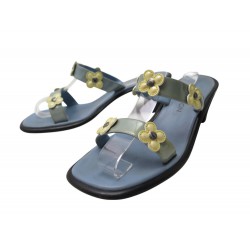 CHAUSSURES LOUIS VUITTON MULES A TALONS BLOSSOM 38.5 ESCARPINS CUIR VERNIS 920€