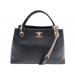 NEUF SAC A MAIN CHANEL PETIT CHOPPING V STITCH CUIR CHEVRON A57150 HANDBAG 4290€