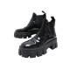 CHAUSSURES PRADA BOTTINES CHELSEA MONOLITH 36.5 IT 37.5 FR CUIR NOIR BOOTS 1180€