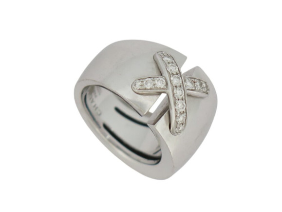 bague chaumet liens croises gm t56 asymetrique en or