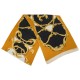 ECHARPE FOULARD HERMES MORS A LA CONETABLE 180 X 30 CM EN SOIE JAUNE SILK SCARF