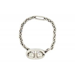 PORTE CLES HERMES CHAINE D'ANCRE GAETAN DE PERCIN EN ARGENT 925 8.4GR KEY HOLDER