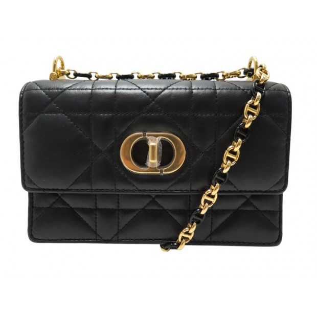 SAC A MAIN DIOR MINI MISS CARO EN CUIR NOIR BANDOULIERE BLACK HAND BAG 2650€