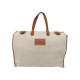 VINTAGE SAC DE VOYAGE A MAIN HERMES KABA 52CM TOILE & CUIR CABAS TOTE TRAVEL BAG