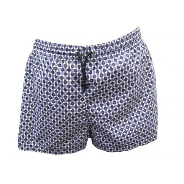 MAILLOT DE BAIN HERMES BOXER L T 46 BLEU SHORT BLUE SWIMSUIT COTON COTTON 530€