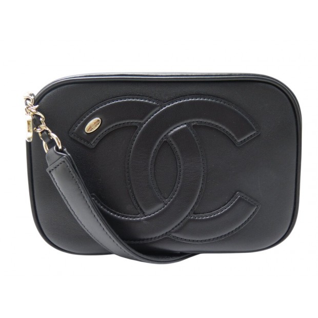 NEUF SAC CHANEL CEINTURE AS0406 EN CUIR NOIR LOGO CC MANIA BELT WAIST BAG 4500€
