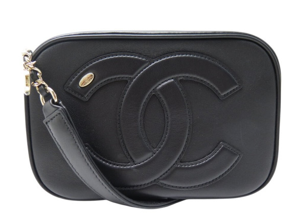  sac chanel ceinture as0406 en cuir noir logo cc