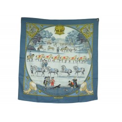 FOULARD HERMES PRESENTATION DES CHEVAUX CARRE 90 1ERE EDITION DE 1970 SCARF 530€