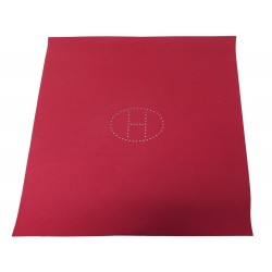TAPIS DE BRIDGE HERMES EVELYNE FEUTRE BORDEAUX BURGUNDY FELT BRIDGE MAT CARPET