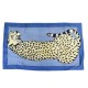 SERVIETTE DE PLAGE HERMES GUEPARD DRAP DE BAIN COTON BLEU BEACH TOWEL 610€
