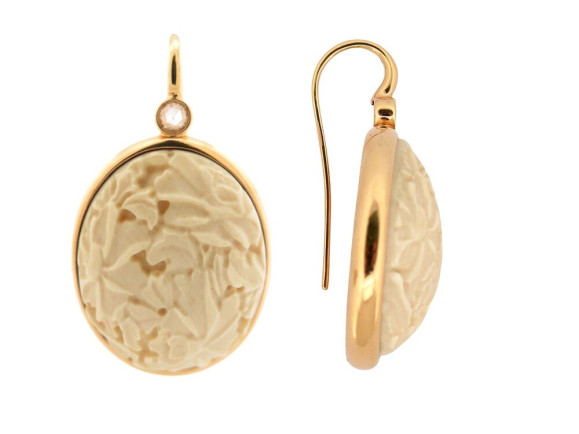 boucles d'oreilles pomellato victoria engraved or