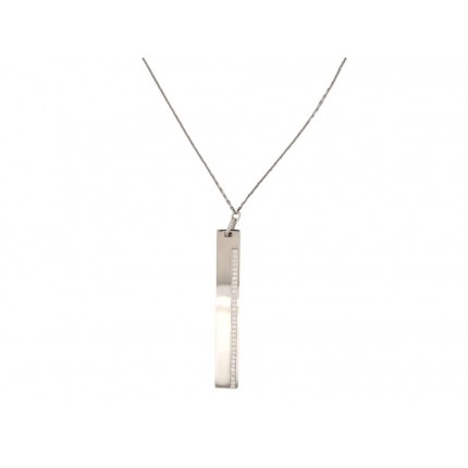 COLLIER SAUTOIR MESSIKA KATE 5781 PENDENTIF VERTICAL OR BLANC 18K DIAMANT 0.59€