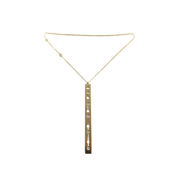 COLLIER SAUTOIR DINH VAN PULSE 628212 PENDENTIF CHAINE OR ROSE DIAMANTS GM 2600€
