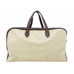 VINTAGE SAC DE VOYAGE A MAIN HERMES VICTORIA 50 TOILE CUIR TOGO TRAVEL BAG 6000€