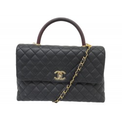 SAC A MAIN CHANEL COCO HANDLE FERMOIR TIMELESS CUIR CAVIAR BANDOULIERE BAG 6000€