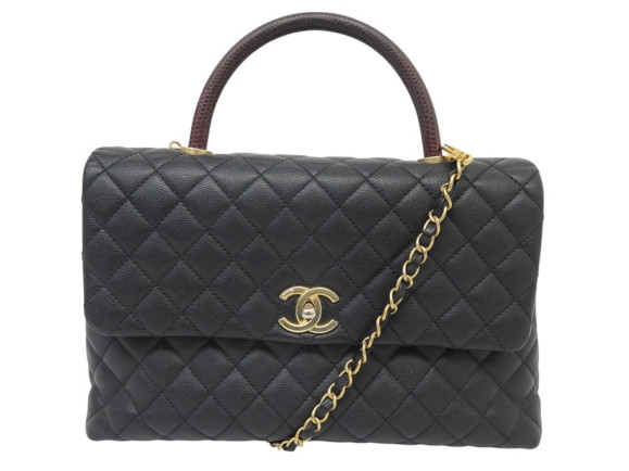 sac a main chanel coco handle fermoir timeless cuir