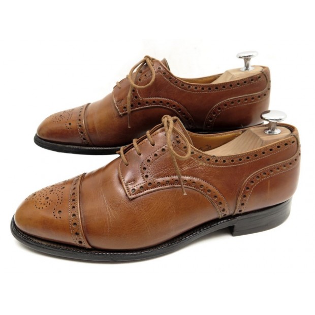 CHAUSSURES CHURCH'S CROMWELL 6.5F 40.5 DERBY BOUT FLEURI CUIR MARRON SHOES 450€