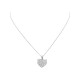 NEUF COLLIER BAGLIONI PENDENTIF COEUR SERTI 32 DIAMANT 0.94CT 55 NECKLACE 2300€