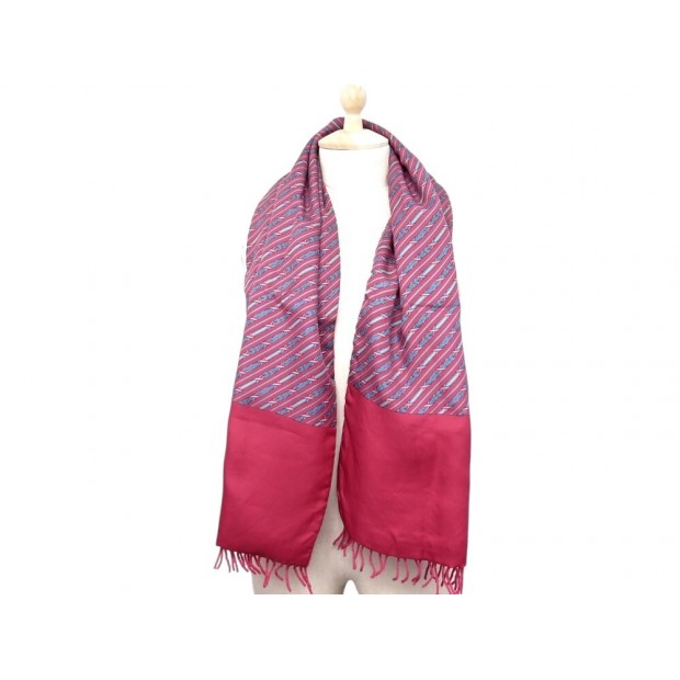 NEUF ECHARPE HERMES DOUBLE FACE CACHEMIRE LAINE SOIE 134x30CM + BOITE SCARF 470€