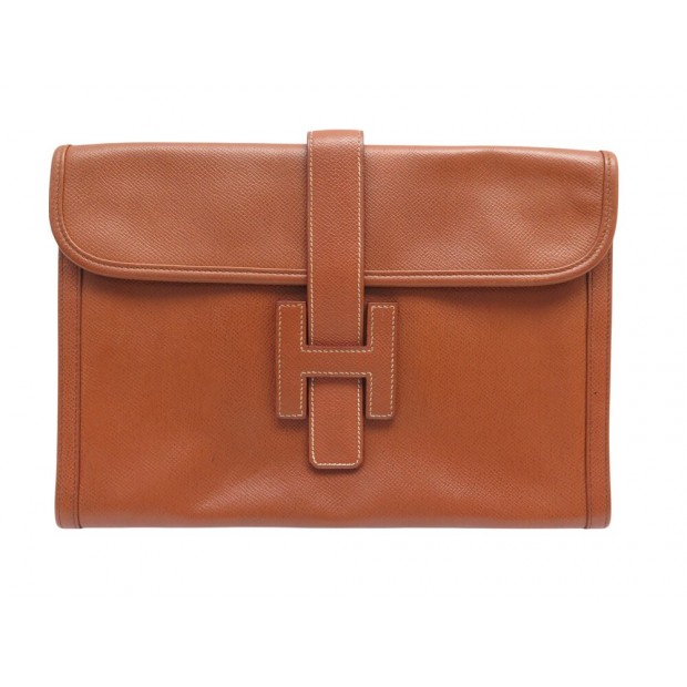 VINTAGE SAC A MAIN HERMES POCHETTE JIGE ELAN 29 PM CUIR HAND BAG PURSE 3300€