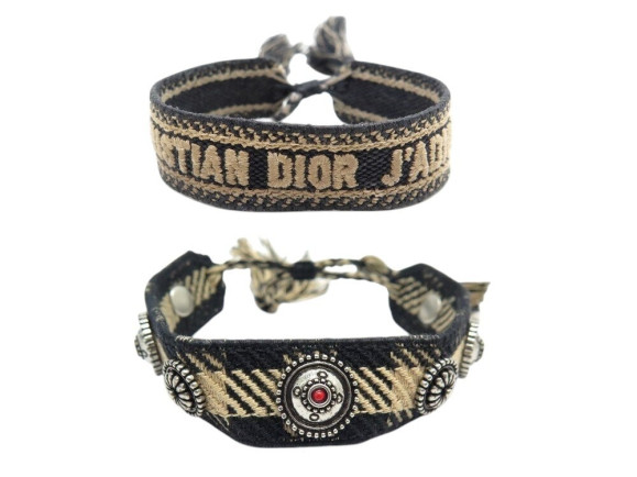 set de 2 bracelets christian dior j'adior brode