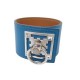 NEUF BRACELET HERMES CRENEAU CUIR GRAINE BLEU 17 CM BLUE LEATHER BANGLE 1320€