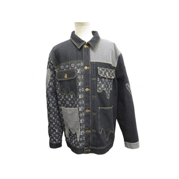 NEUF VESTE LOUIS VUITTON X NIGO BLOUSON MONOGRAM DENIM NEUF XXL 60 JACKET 2600€