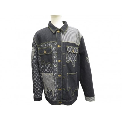 NEUF VESTE LOUIS VUITTON X NIGO BLOUSON MONOGRAM DENIM NEUF XXL 60 JACKET 2600€