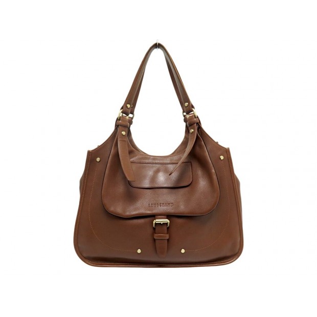 SAC A MAIN LONGCHAMP BALZANE 2864714511 EN CUIR GRAINE MARRON HOBO HAND BAG 730€