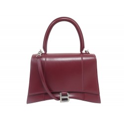 NEUF SAC A MAIN BALENCIAGA HOURGLASS TOP HANDLE MM 619668 CUIR BANDOULIERE 2400€