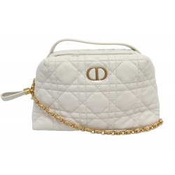 NEUF SAC A MAIN DIOR MINI CARO D-COSY S5163UWHC CUIR BANDOULIERE HAND BAG 2200€