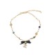 NEUF COLLIER CHANEL CHOCKER PERLES VERRE STRASS 35-49CM METAL NEW NECKLACE 1340€
