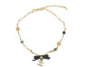 collier chanel chocker perles verre strass
