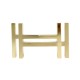 NEUF BOUCLE DE CEINTURE HERMES H AU CARRE PR LIEN 32 MM ACIER DORE BROSSE BUCKLE