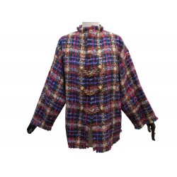 NEUF VESTE GUCCI 596866 TARTAN EN TWEED TETE DE LION 42 L MANTEAU JACKET 3980€