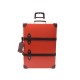 VALISE CABINE GLOBE TROTTER CENTENARY TROLLEY EN CUIR ORANGE SUITCASE 1695€