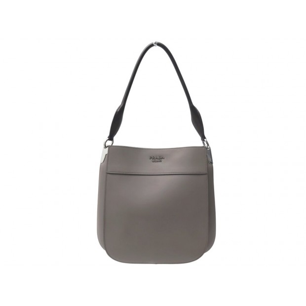 NEUF SAC A MAIN PRADA MARGIT HOBO PORTE EPAULE EN CUIR TAUPE GREY HAND BAG 2800€
