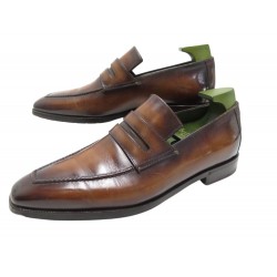 CHAUSSURES BERLUTI MOCASSINS ANDY DEMESURE S3411 7 41 EN CUIR PATINE CACAO 2190€