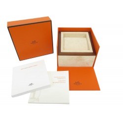 BOITE POUR MONTRE HERMES CAPE COD ARCEAU HEURE H CLIPPER 13CM ORANGE WATCH BOX