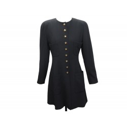 NEUF VINTAGE VESTE ROBE CHANEL BOUTONS LOGO CC 2148 M 40 EN LAINE JACKET 10000€