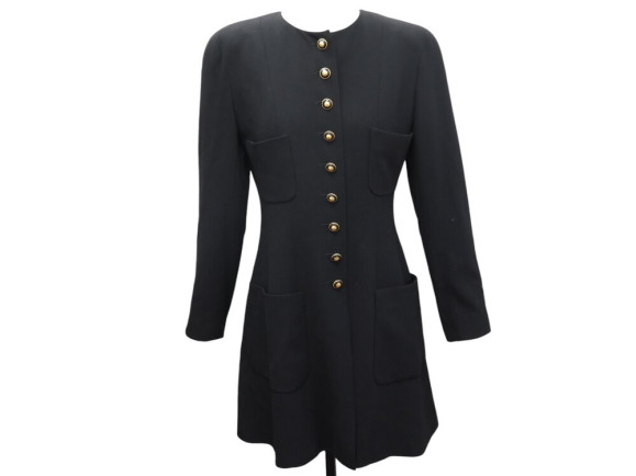   veste robe chanel boutons logo cc 2148 m
