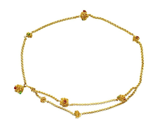 ceinture chanel 1997 pierres gripoix 75cm