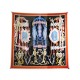 NEUF FOULARD HERMES BRIDES ET DESTIN 003967S CARRE DAISKE NOMURA 90CM SOIE 530€