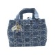 NEUF SAC A MAIN CHRISTIAN DIOR TOUJOURS MM M2821OTKV TWEED CANNAGE BLEU 3400€